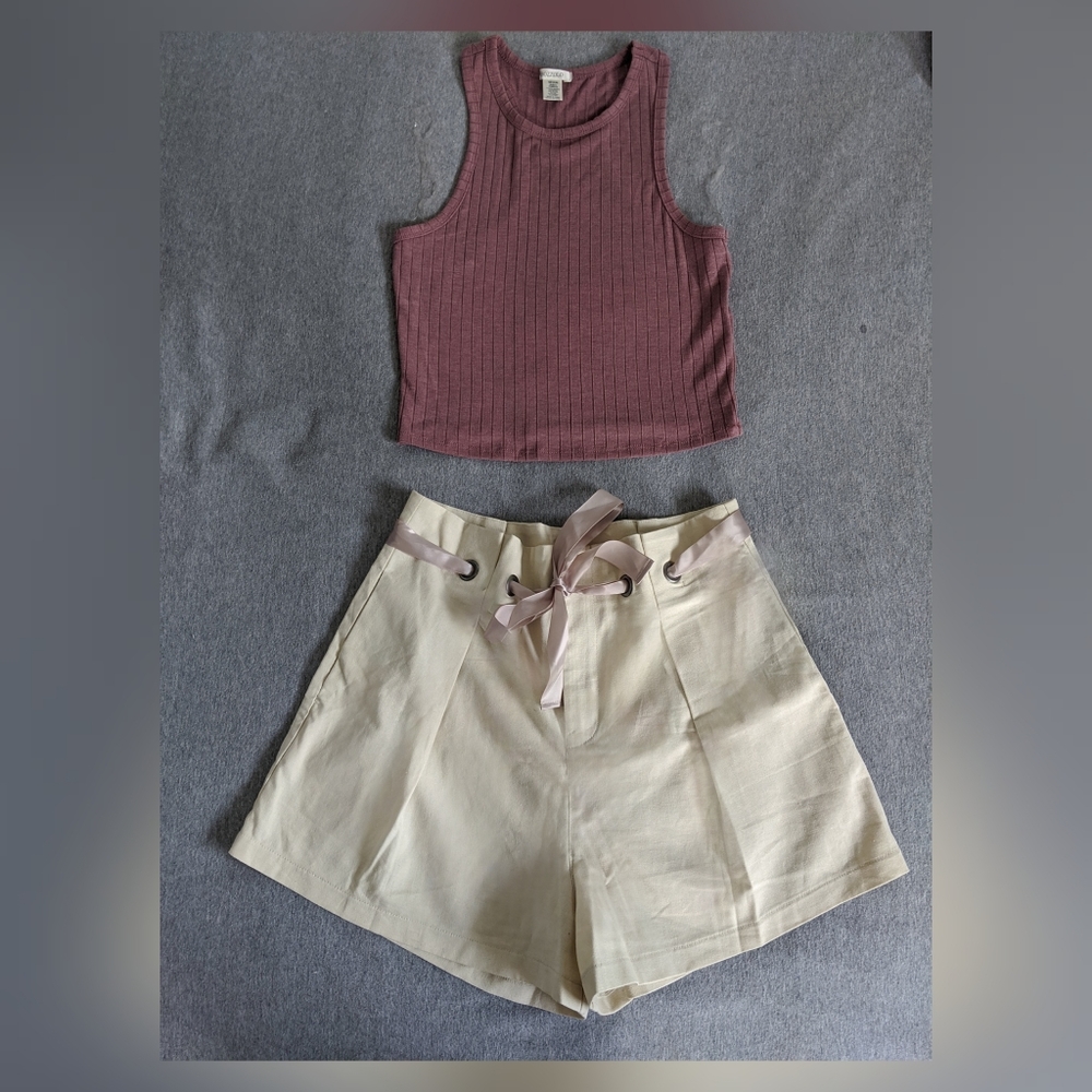 Crop top & tie short